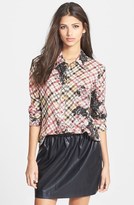 Thumbnail for your product : WAYF Long Sleeve Plaid Blouse