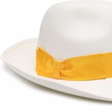 Thumbnail for your product : Borsalino Ribbon-Detail Straw Hat