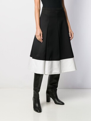 Rochas Two Tone Pleated Skirt