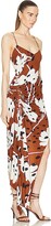 Thumbnail for your product : Monse Floral Print Draped Slip Dress in Rust
