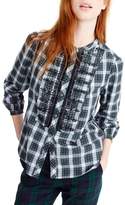 Thumbnail for your product : J.Crew Embellished Button-Up Tartan Shirt