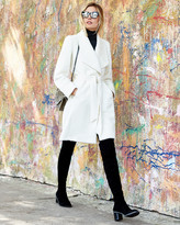 Thumbnail for your product : Sofia Cashmere Belted Shawl-Collar Baby Suri Alpaca Wrap Coat