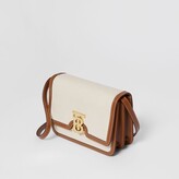 Thumbnail for your product : Burberry Small Two-tone Canvas and Leather TB Bag