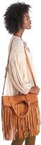 Thumbnail for your product : Sole Society Sonora foldover tote w/genuine suede fringe