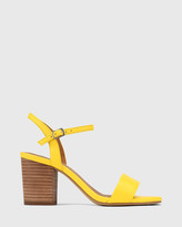 Thumbnail for your product : Wittner - Women's Yellow Sandals - Collin Leather Block Heel Ankle Strap Sandals - Size One Size, 36 at The Iconic