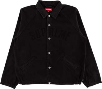 Supreme Snap Front Twill Jacket - 'FW 18' - Black