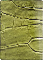 Thumbnail for your product : Raf Simons Sterling Ruby Green Croc-Embossed Bifold Wallet