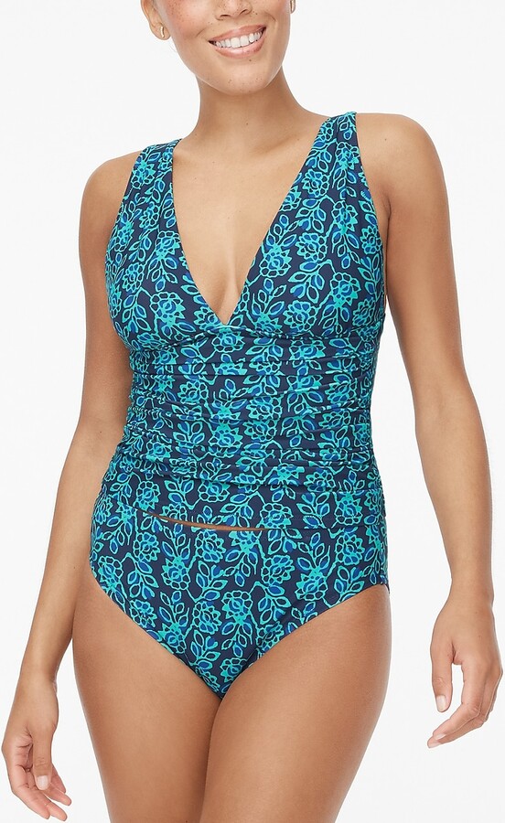 Printed mid-rise bikini bottom