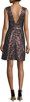 Thumbnail for your product : Nicole Miller Blooms Jacquard Deep-V Dress, Multi