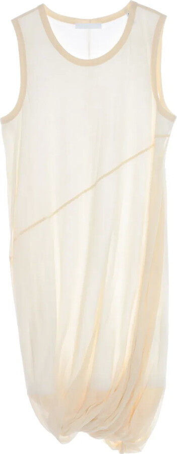 Helmut Lang Bubble sheer-overlay dress