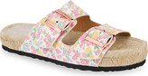 Thumbnail for your product : Manebi LoveShackFancy x Nordic Floral Leather Espadrille Slides