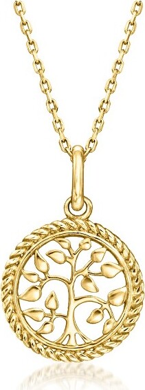 Ross-Simons Ross-Simons10ktYellowGoldTreeOfLifePendantNecklaceSize16
