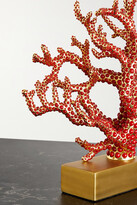 Thumbnail for your product : L'OBJET 22cm Faux Coral And Gold-plated Bookend - Red
