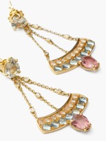 Thumbnail for your product : Dubini Sophia 18kt Gold Chain Chandelier Earrings - Multi