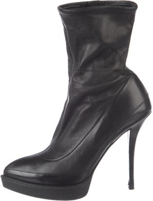 Gucci Leather Sock Boots ShopStyle