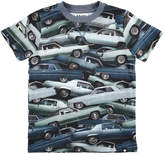 Thumbnail for your product : Molo Ralphie Stacked Cars Jersey Tee, Blue, Size 4-10