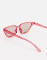 Thumbnail for your product : MinkPink Paradiso transparent rounded sunglasses