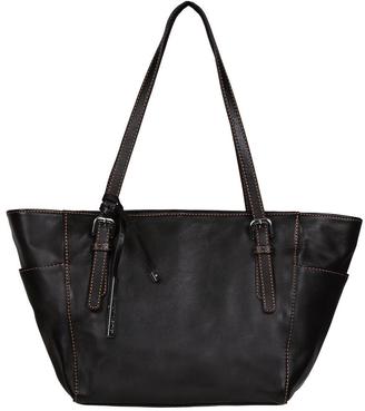 Wilsons Leather Womens Allison Winged Leather Tote W/ Side Pockets