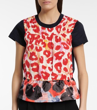 Marni Leopard-print peplum T-shirt