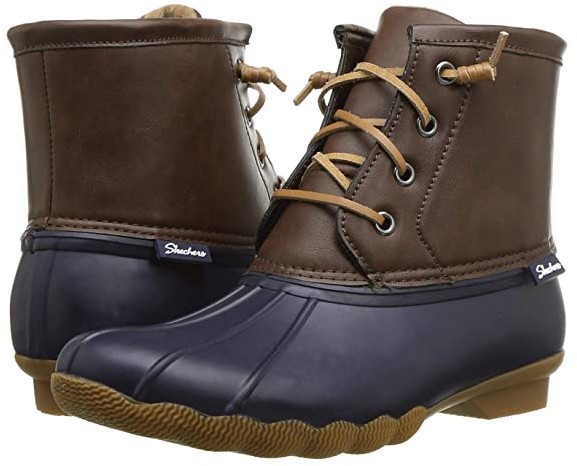 blue skechers boots