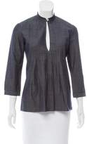 Thumbnail for your product : Theory Long Sleeve Chambray Blouse
