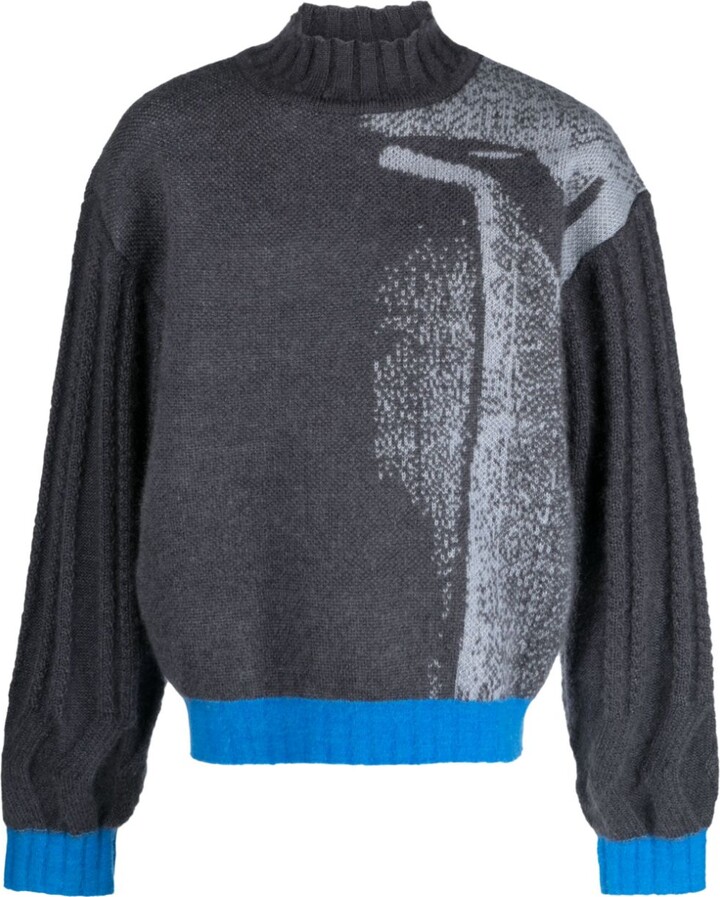 ご*ん様 kiko kostadinov 23aw mariann jumper Kiko Kostadinov Men's' Mariann Knit Sweater in Blue | LN-CC®