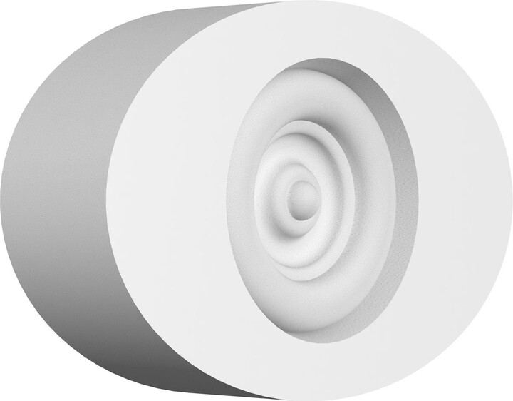 Ekena Millwork 4"W x 2 3/4"H x 3/4"P Standard Dalton Bullseye Rosette with Square Edge (2-Pack)
