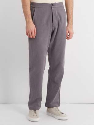 The Lost Explorer - Polecat Elasticated Waist Organic Cotton Trousers - Mens - Grey