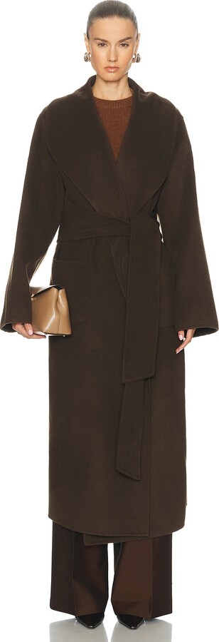 SER.O.YA Mavis Wool Coat in Brown