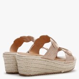 Thumbnail for your product : DF By DANIEL Yvette Pink Rope Espadrille Wedge Sandals