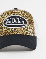 Thumbnail for your product : Von Dutch leopard print logo cap