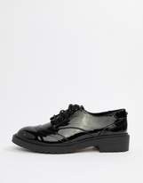 Thumbnail for your product : Faith Ace black lace up patent brogue shoes