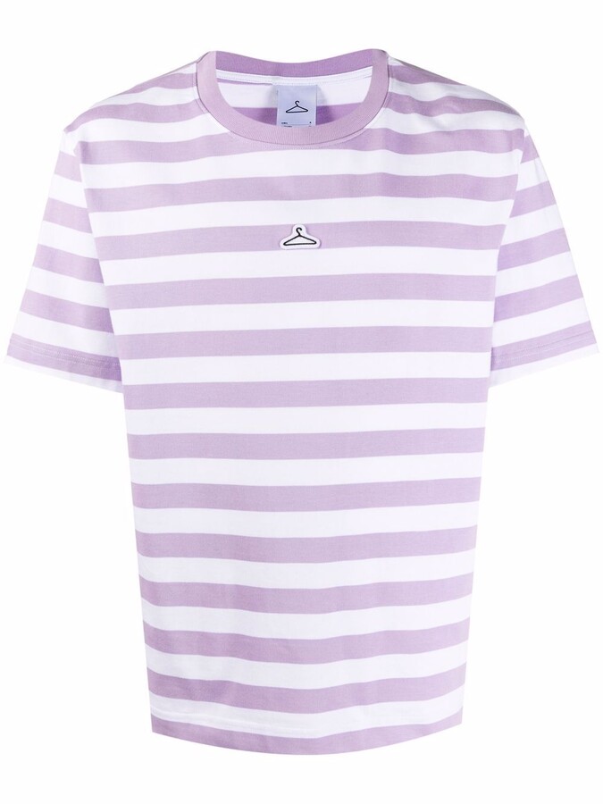 Women Purple And White Striped Shirt | Shop the world's largest collection  of fashion | ShopStyle