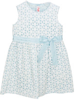 Thumbnail for your product : Il Gufo Sleeveless Eyelet Dress with Blue Bow