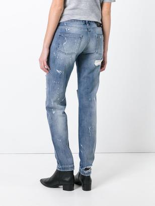 Philipp Plein distressed straight leg jeans
