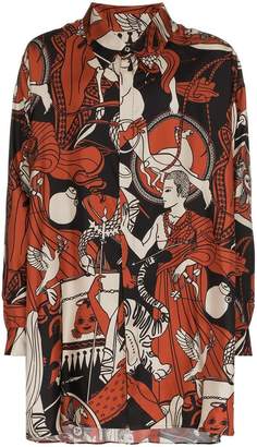 Edward Crutchley Multi print silk shirt