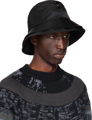 帽子 sacai 22SS Double Brim Bucket Hat BLK/3 Sacai Black Double Brim Bucket Hat - ShopStyle
