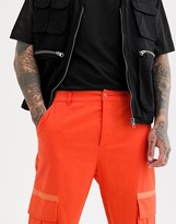 Thumbnail for your product : ASOS DESIGN cargo trousers in orange