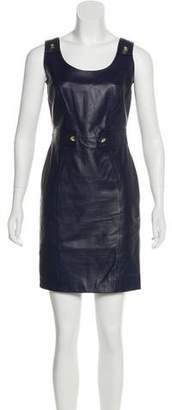 Versace Studded Leather Dress