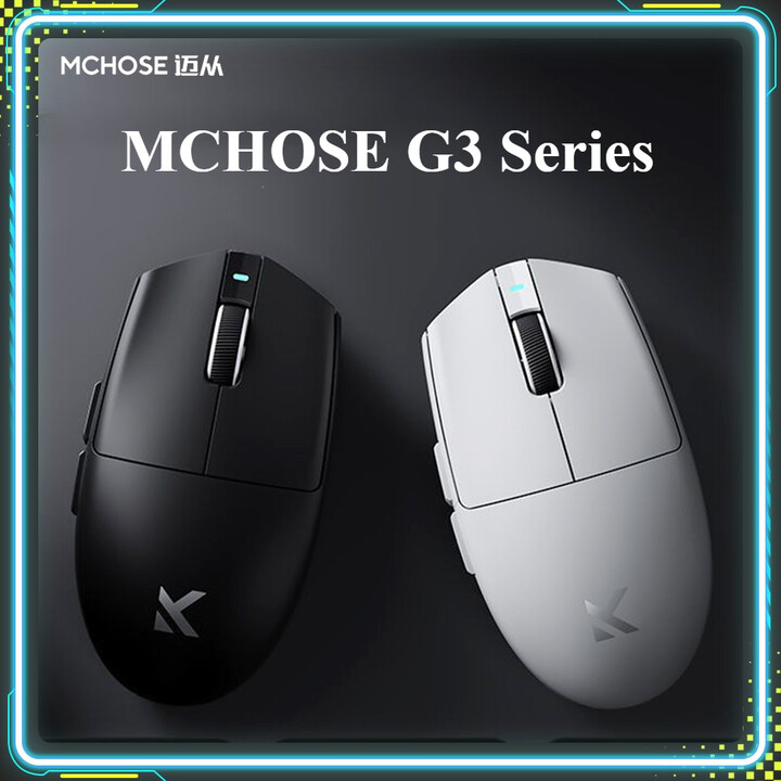Aula MCHOSE G3 Series Gaming Mouse PAW3395 8k Lightweight Long Battery Life Wireless Tri Mode Custom Mice PC E-Sports Accessory Gifts