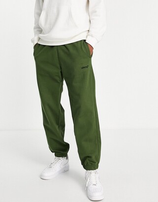 Levi's sweatpants with small logo in green - ShopStyle