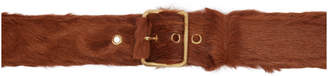 Prada Brown Calf Hair Belt