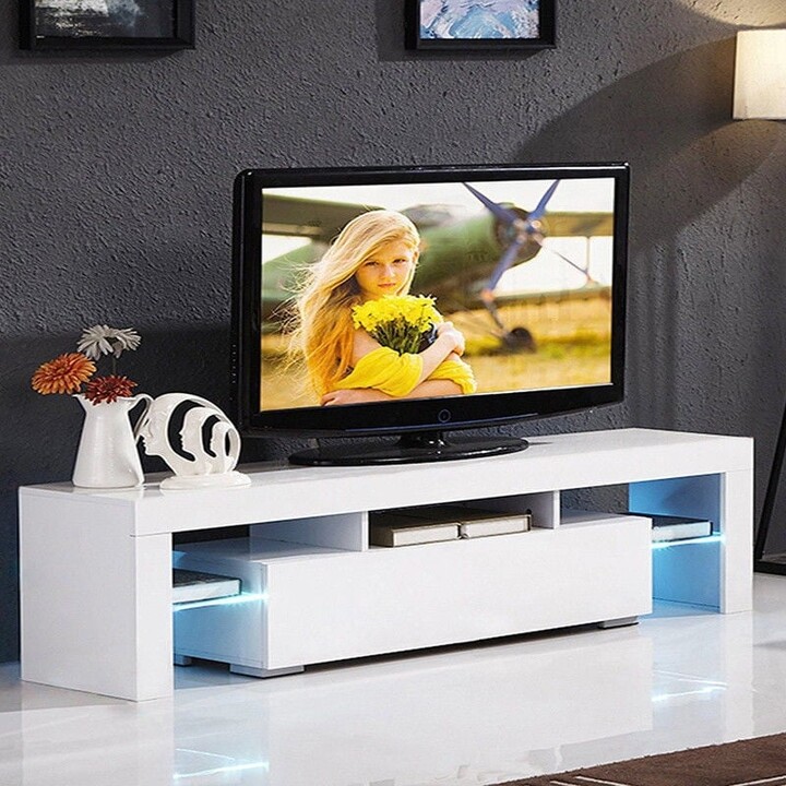 Global Pronex Modern TV Stand High Gloss Media Console