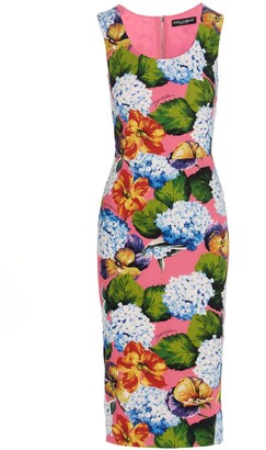 Dolce & Gabbana Sleeveless Graphic Printed Midi Dress