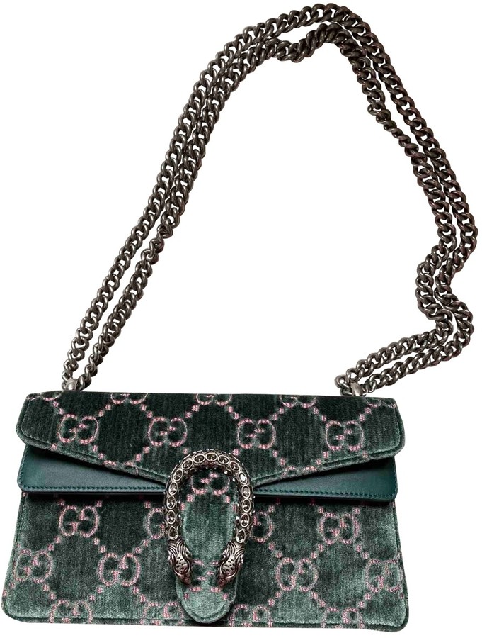 gucci green velvet bag