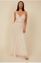 Thumbnail for your product : Little Mistress Bridesmaid Aida Nude Floral Embellished Maxi Dress