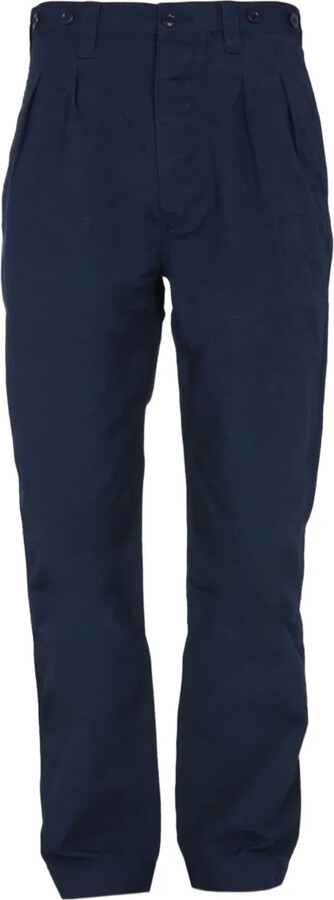Nigel Cabourn Pleated Straight-Leg Trousers