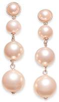 Thumbnail for your product : INC International Concepts Gold-Tone Imitation Pearl Linear Drop Earrings, Created for Macy's