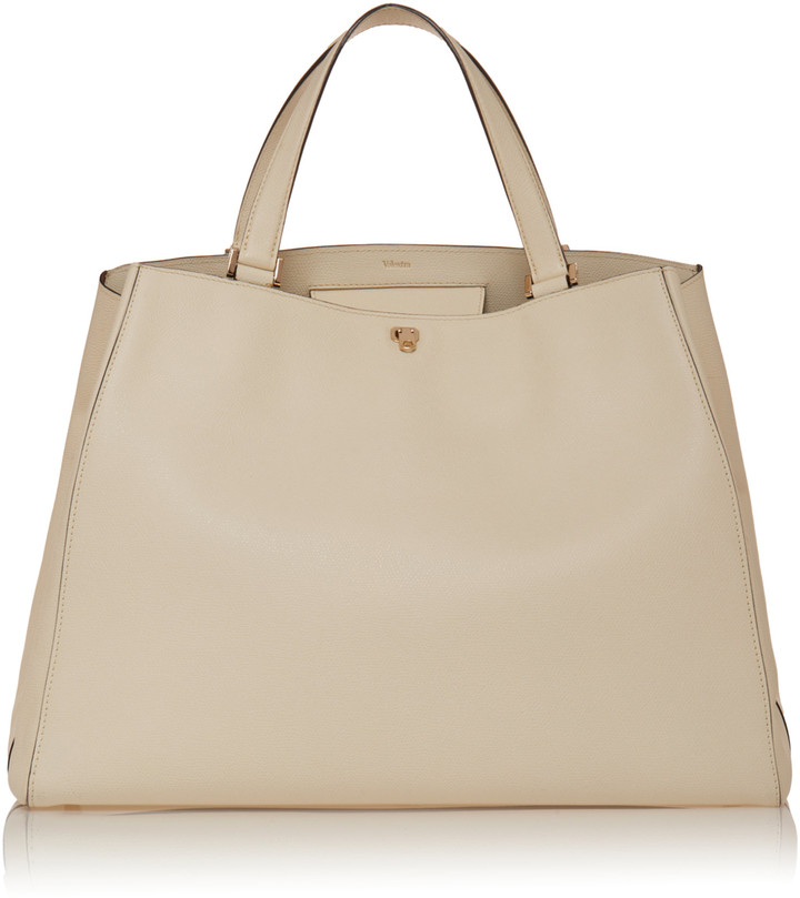 Valextra Brera Large Grain Leather Tote ShopStyle Clothes and Shoes