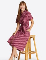 Thumbnail for your product : Draper James Barbara Utility Dress in Berry Stripe